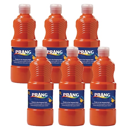Prang Ready-to-Use Tempera Paint, Orange, 16 oz, PK6 X21602
